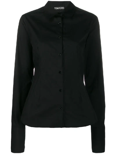 Tom Ford Button-down Tailored Shirt In Black