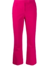 Theory Cropped Slim-fit Trousers In Pink