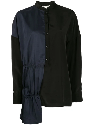Tibi Asymmetrisches Hemd In Black