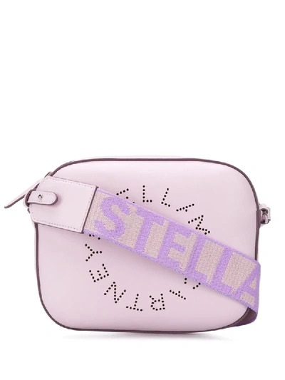 Stella Mccartney Mini Schultertasche Mit Stella-logo In Purple