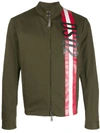 Dsquared2 Inlaid Logo Zipped Jacket In Green