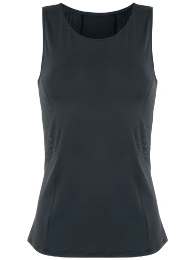 Track & Field Mesh Panelled Tank Top In Black