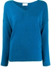 ALLUDE LONG SLEEVE V-NECK TOP