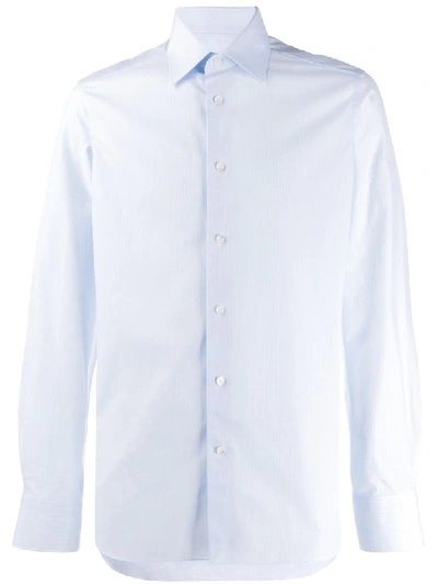 Ermenegildo Zegna Plain Long Sleeve Shirt In Blue