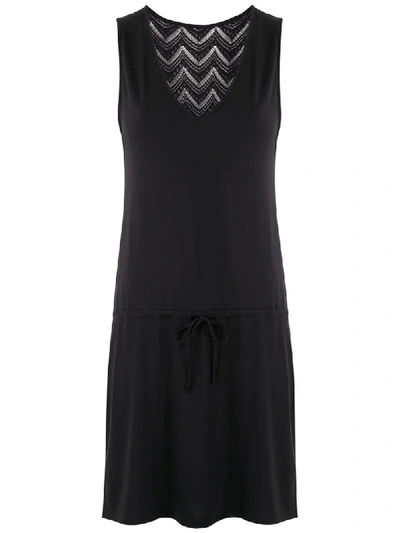 Track & Field Lace Panel Dress In Black