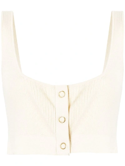 Dion Lee Pinnacle Pleat Crop Top In White