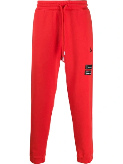 Marcelo Burlon County Of Milan Relaxed-fit Cross Logo Track Trousers In Red