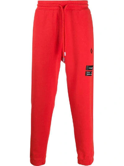 Marcelo Burlon County Of Milan Relaxed-fit Cross Logo Track Pants In Red