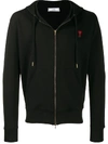 AMI ALEXANDRE MATTIUSSI AMI DE COEUR ZIPPED HOODIE