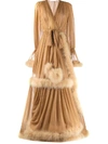 Dolce & Gabbana Wrap Style Maxi Dress In Brown