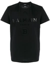 Balmain Logo-print Crew-neck T-shirt In Black