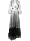 ALCHEMY RUFFLE-HEM TULLE MAXI DRESS