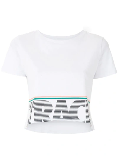 Track & Field Tropical Cropped T-shirt In White