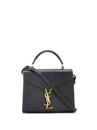 Saint Laurent Cassandra Monogram Clasp Bag In Black