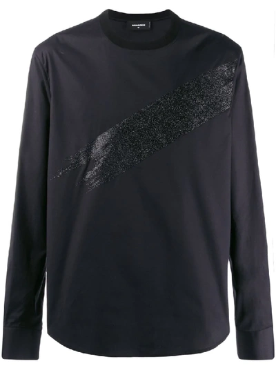 Dsquared2 Long Shirt Sleeved T-shirt In Black