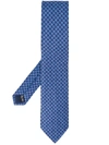 FERRAGAMO GANCINI PRINT SILK TIE