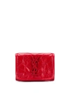 Saint Laurent Niki Compact Tri-fold Wallet In Red