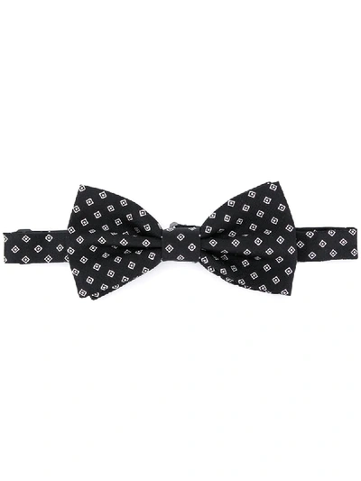 Dolce & Gabbana Bandana Print Bow Tie In Black