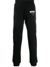 Moschino Logo Print Track Trousers In Black