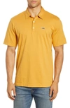 Patagonia Trout Fitz Roy Regular Fit Organic Cotton Polo In Glyph Gold