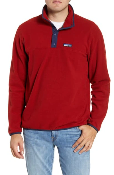 Patagonia Micro-d Snap-t Fleece Pullover In Molten Lava