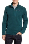 Patagonia Better Sweater Recycled Knitted Half-zip Sweater In Piki Green