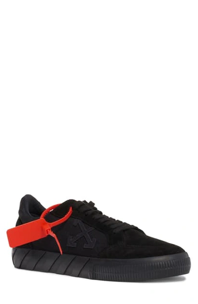 Off-white Vulcanised Canvas Trainers In Black / Black