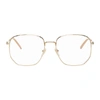 GUCCI GUCCI GOLD AND PINK PILOT GLASSES