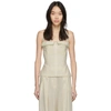 JACQUEMUS JACQUEMUS OFF-WHITE LE HAUT JACQUES TANK TOP