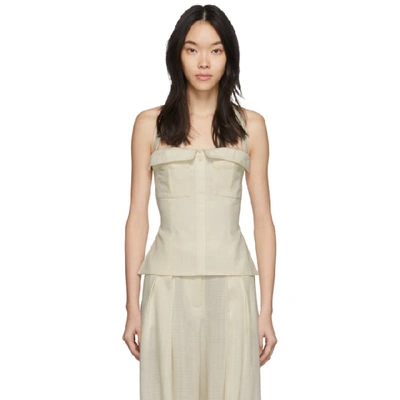 Jacquemus Off-white Le Haut Jacques Tank Top In Off White