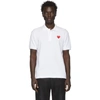 Comme Des Garçons Play Comme Des Garcons Play Little Red Heart Polo In White
