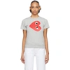 COMME DES GARÇONS PLAY GREY SIDEWAYS HEART T-SHIRT