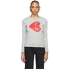 COMME DES GARÇONS PLAY COMME DES GARCONS PLAY GREY SIDEWAYS HEART LONG SLEEVE T-SHIRT