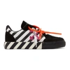 OFF-WHITE OFF-WHITE BLACK AND WHITE LOW TOP VULCANIZED SNEAKERS