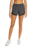 Nike Tempo Dri-fit Running Shorts In Black Heather/ Wolf Grey