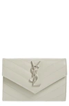 SAINT LAURENT SMALL MONOGRAM LEATHER FRENCH WALLET,414404BOW02