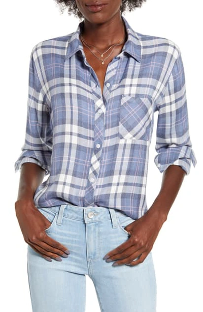 Rails Hunter Plaid Shirt In Navy Candy White