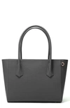 Dagne Dover Signature Classic Coated Canvas Tote In Graphite