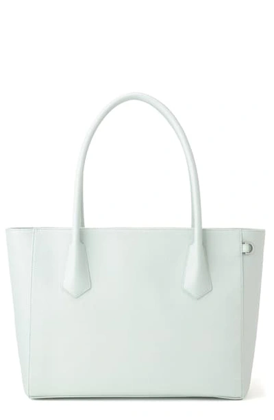 Dagne Dover Signature Legend Coated Canvas Tote In Moon Mist