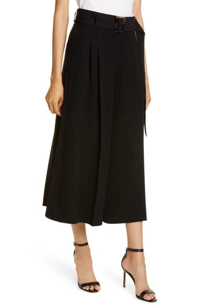 Adeam Belted Crepe Culottes In Black