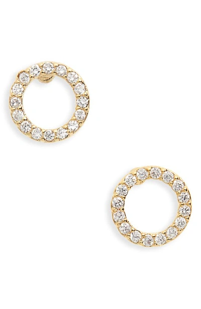 Estella Bartlett Pavé Crescent Moon Stud Earrings In Gold