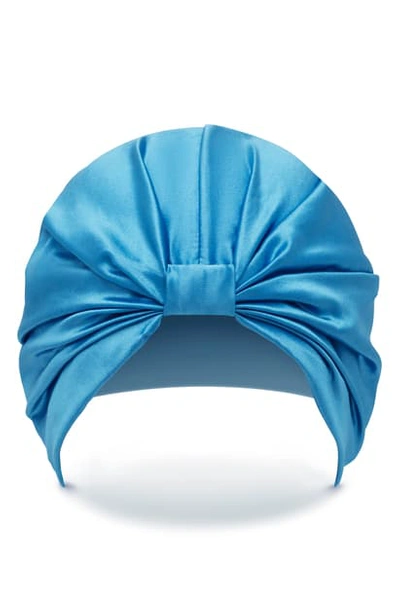 Silke London The Kate Silk Hair Wrap In Powder Blue