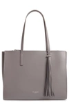 Ted Baker Large Narissa Leather Tote In Dk-grey