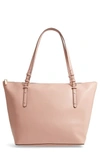 KATE SPADE LARGE POLLY LEATHER TOTE - PINK,PXRUA254