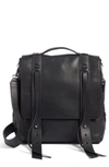 ALLSAINTS FIN LEATHER BACKPACK - BLACK,WB257M