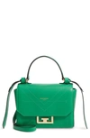 GIVENCHY MINI EDEN LEATHER TOP HANDLE BAG - GREEN,BBU005B0N5