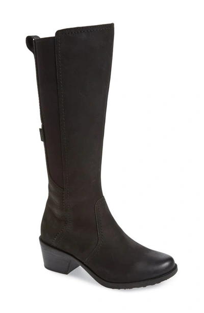 Teva Women's Ellery Waterproof Tall Boots Women's Shoes In Black Leather