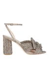 Loeffler Randall Camellia Knotted Ankle-strap Sandals In Gold