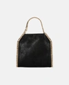 STELLA MCCARTNEY STELLA MCCARTNEY BLACK BLACK FALABELLA SHAGGY DEER MINI TOTE,45495683