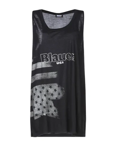 Blauer Tank Top In Black